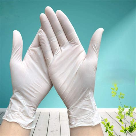 gloves latex powdered disposable  food service size medium pcs