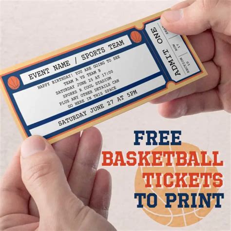 basketball ticket template
