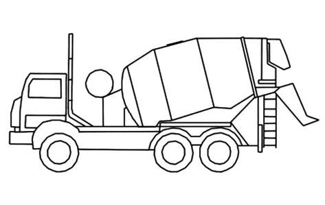 car transporter cement truck outline coloring pages  place