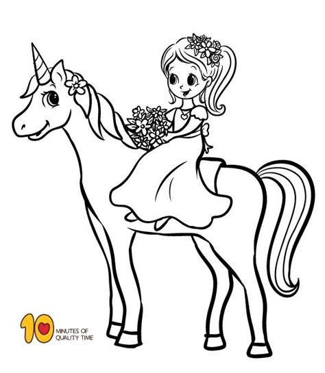 unicorn girl coloring pages coloring home