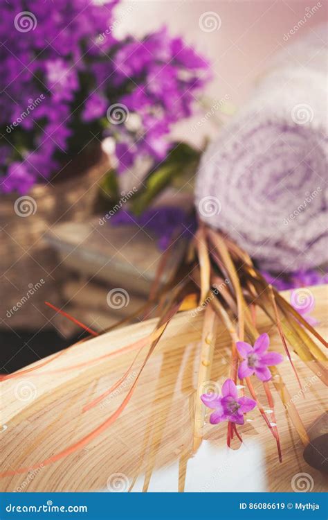 purple spa setting stock image image  bottle massage
