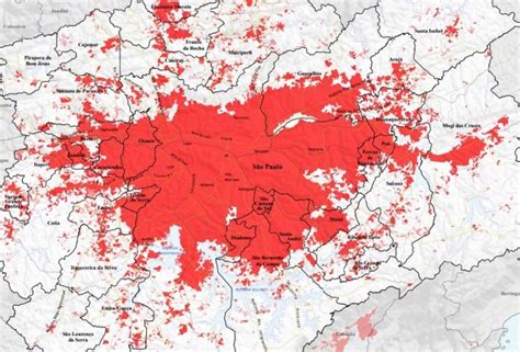 Mapas Revelam Maiores áreas Urbanizadas Do País São Paulo