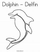 Dolphin Coloring Delfin Pages Outline Bottlenose Drawing Kids Dolphins Print Books Built California Usa Twistynoodle Getdrawings Noodle sketch template