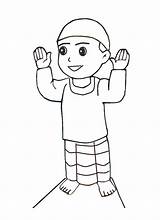 Anak Gambar Kartun Mewarnai Solat Mewarna Sholat Azhan Islami Animasi Paud Sketsa Perempuan Muslimah Desain Ramadan Kurus Gemuk Ramadhan Diwarnai sketch template