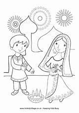 Colouring Children Diya Lighting Coloring Diwali Pages Sita Kids Rama Drawing Activityvillage Activity Lights Goddess Sheets Colour Sketch Cards Painting sketch template