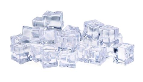 crystal clear ice cubes  white stock photo image  arctic clear