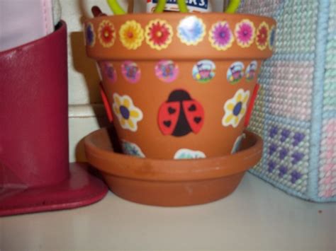 decorated flower pot  painted flower pot decorating  cut