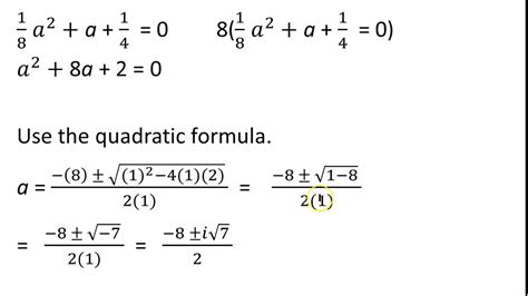 solving quadratic equations    quadratic formula youtube