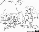 Prehistoria Age Stone Para La Coloring Niños Pages Prehistory Prehistoric Hombre Cueva Piedra Edad Cave Colouring Fichas Family Imagen El sketch template