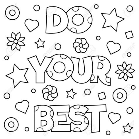 coloring page vector illustration quote coloring pages