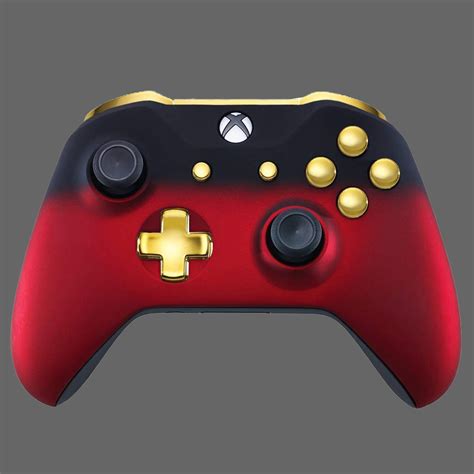 xbox  controller red shadow gold custom controllers touch  modern