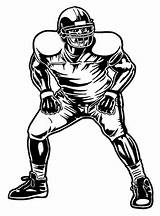 Line Football Player Clipart Defensive Drawing Clip Getdrawings sketch template