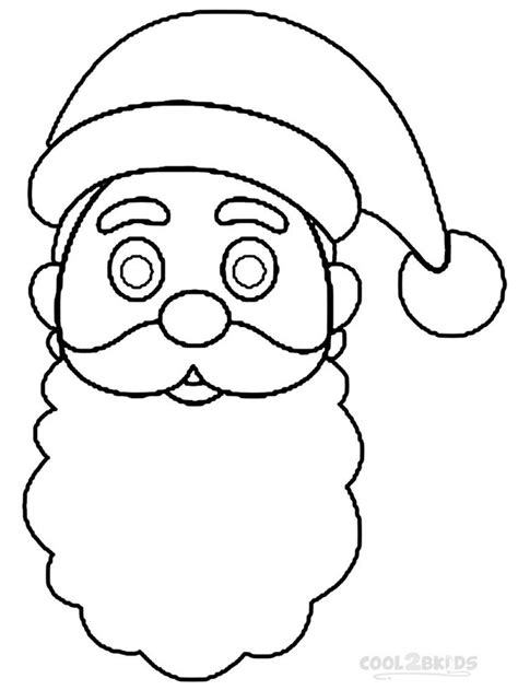 printable santa hat coloring pages  kids coolbkids santa