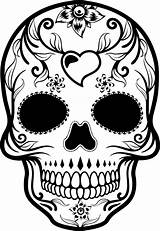 Skull Dead Line Drawing Clipart Head Calavera La Svg Catrina Sugar Attribution Commercially Modify Use sketch template