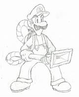 Luigis Poltergeist sketch template