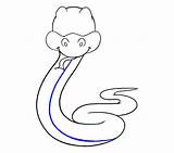 Snake Draw Cartoon Drawing Coloring Clipart Step Easy Webstockreview Paintingvalley sketch template