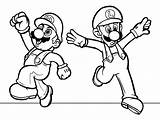 Mario Coloring Pages Printable Characters Sheets Print Super Color Luigi Bros Cartoon Kids Brothers Para Dibujos Drawings Kleurplaten sketch template