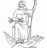 Zeus Hades God Greek Coloring Pages Drawing Gods Dionysus Poseidon Apollo Color Ares Drawings sketch template