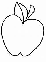 Apple Logo Outline Clipart Coloring Library Fruit Pages sketch template