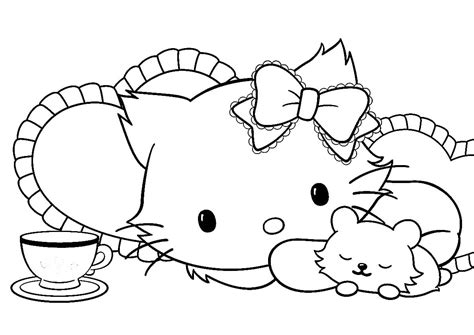 pretty charmmy kitty coloring page  print  color