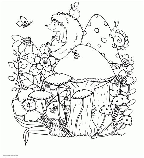 coloring pages mushroom coloring pages  adult