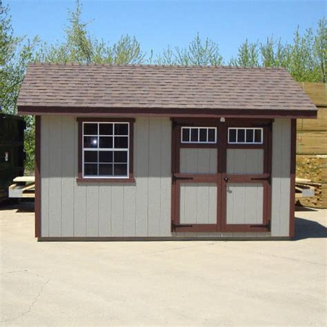 Ez Fit 8x12 Heritage Panelized Wood Shed Kit With Double Doors And