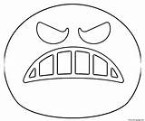 Angry Face Coloring Emoji Printable Google Pages sketch template