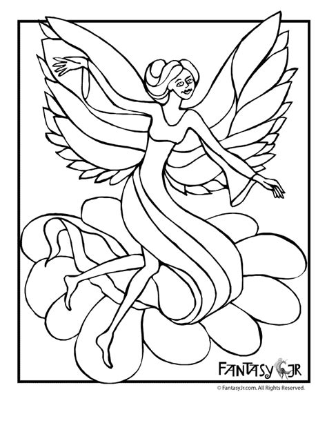 butterfly fairy coloring page  woo jr kids activities childrens