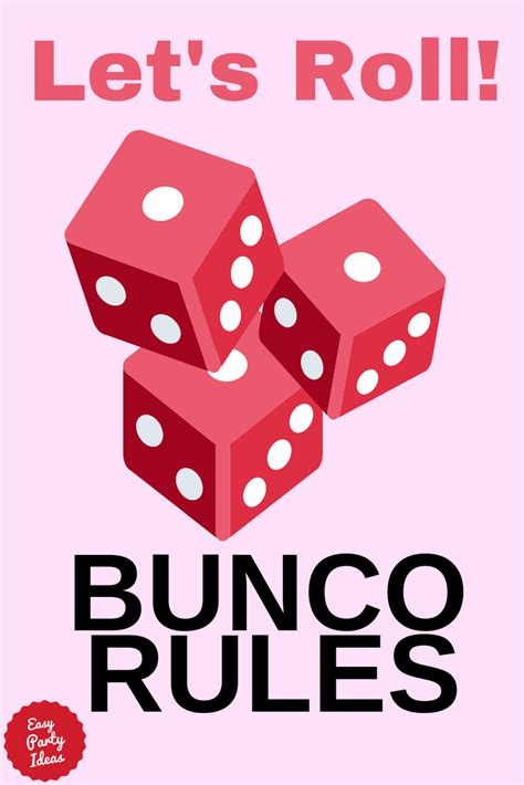 bunco rules printable