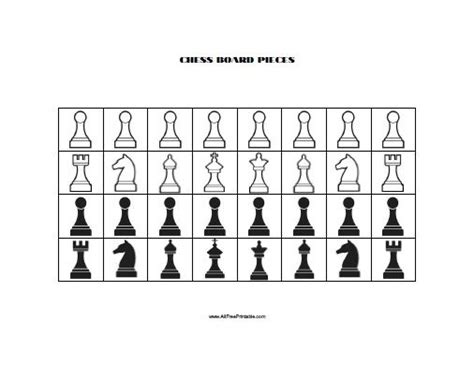 chess board pieces  printable pion echec  imprimer jeux