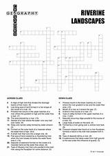 Geography Crossword Landscapes Puzzle Riverine Resources sketch template