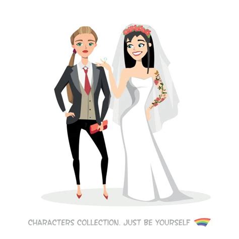 lesbian wedding illustrations royalty free vector graphics and clip art