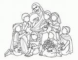Jesus Coloring Children Loves Pages Little Popular sketch template