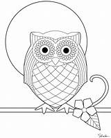 Owl Coloring Sized Version Click sketch template