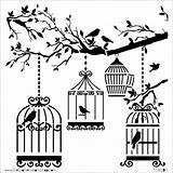 Pochoir Oiseaux Tcw Cages Plotten Crafter X6 Meins Schablonen Pajaros Stencils Crafters sketch template