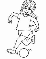 Coloring Running Pages Popular Soccer sketch template