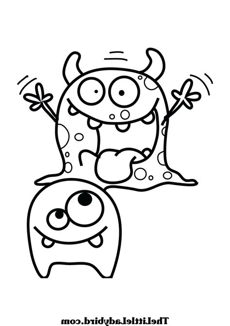 printable cute monster coloring pages