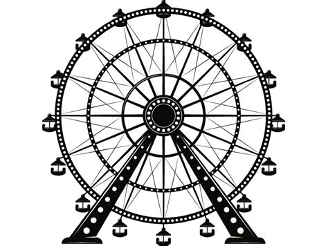 simple ferris wheel drawing    clipartmag