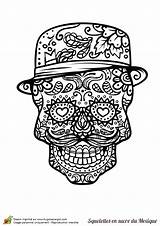 Mort Coloriage Tete Mexicaine Mandala Skulls Mexicain Tête Hugolescargot Sucre Crâne Moustache Colorier Tegninger Adult Ccm2 Kranier Hugo Calaveras Adulte sketch template