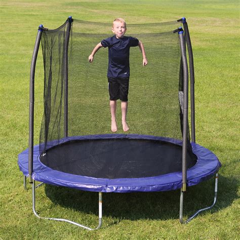 skywalker kids  ft  trampoline  safety net enclosure blue
