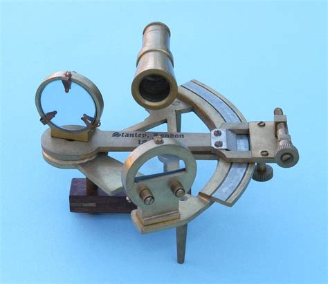 3 5 inch brass sounding sextant with hardwood case from the brass compass
