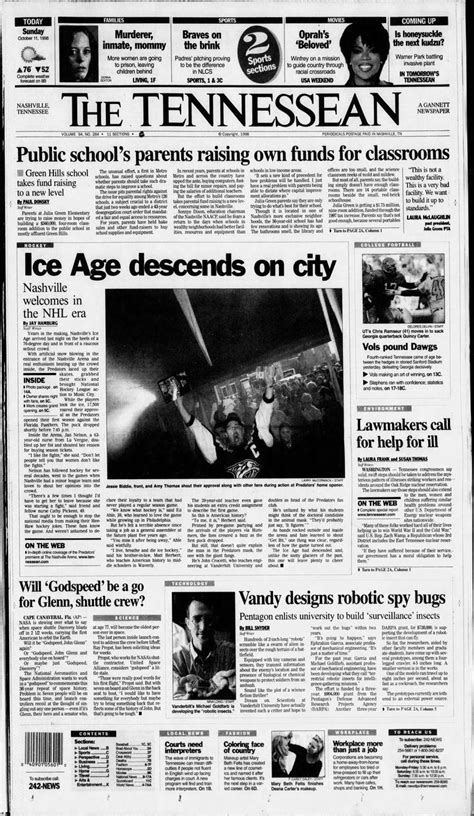 tennessean newspaper historic front pages