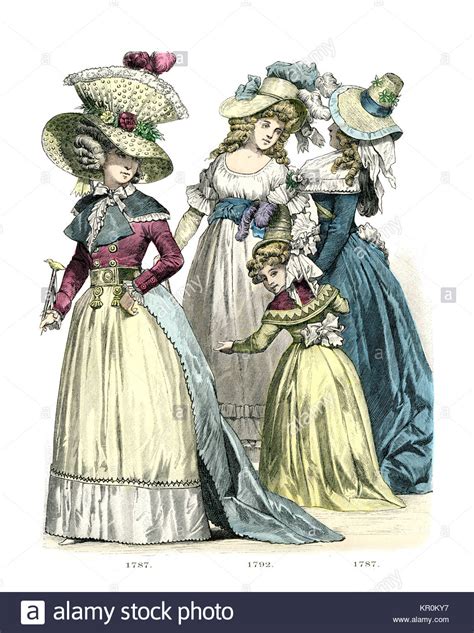 History Of Fashion Costumes Of French Women Of The Late
