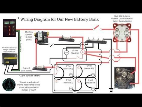 battery charger bank diagrams volt batteries  series parallel blue sea systems