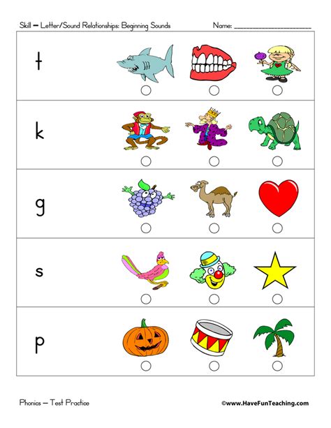 preschool test practice  fun teaching