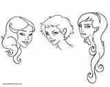 Girly Coloring sketch template