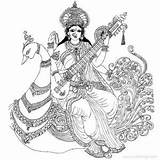 Saraswati Xcolorings sketch template