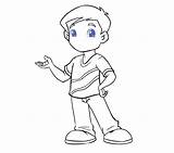 Boy Drawing Draw Cartoon Outline Person Kids Easy Step Line Drawings Steps Back Few Paintingvalley Leg Short Straight Two Easydrawingguides sketch template