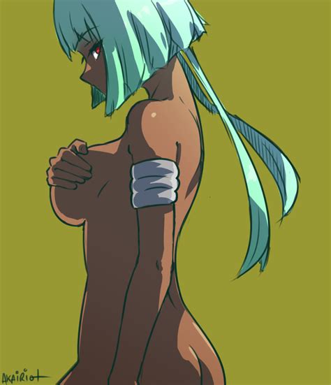 rule 34 akairiot ass breasts covering breasts dark skin