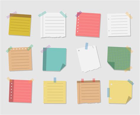 collection  sticky notes  vector art  vecteezy